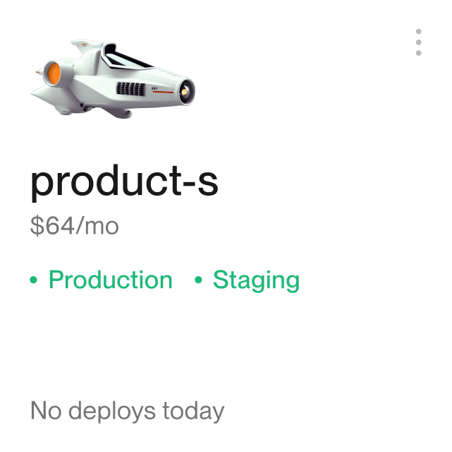 Spaceship in service card