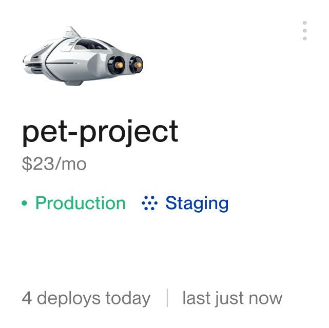 Spaceship in service card