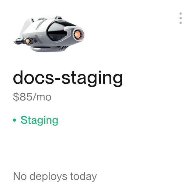 Spaceship in service card