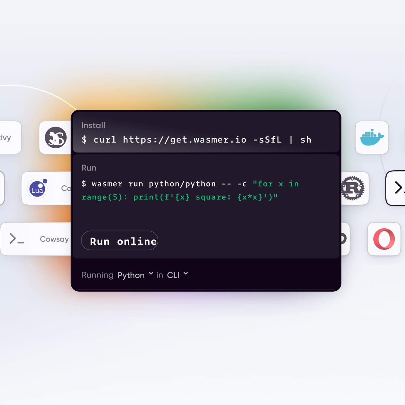 Wasmer website preview