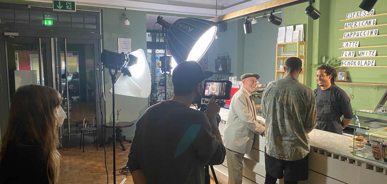 Behind the scenes picture from the video set